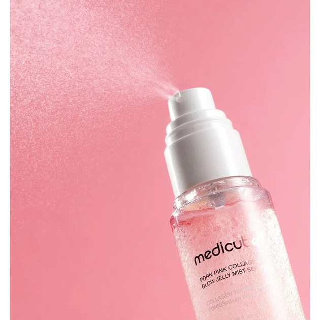 Зволожуюча сироватка міст з колагеном і PDRN для сяйва шкіри Medicube PDRN Pink Collagen Glow Jelly Mist Serum 100 мл - Фото 6 Зволожуюча сироватка міст з колагеном і PDRN для сяйва шкіри Medicube PDRN Pink Collagen Glow Jelly Mist Serum 100 мл - зображення 6