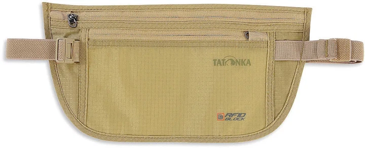 Поясная сумка с RFID защитой нагрудный кошелек для документов Tatonka Skin Moneybelt Int RFID B Natural (100010440) - изображение 2