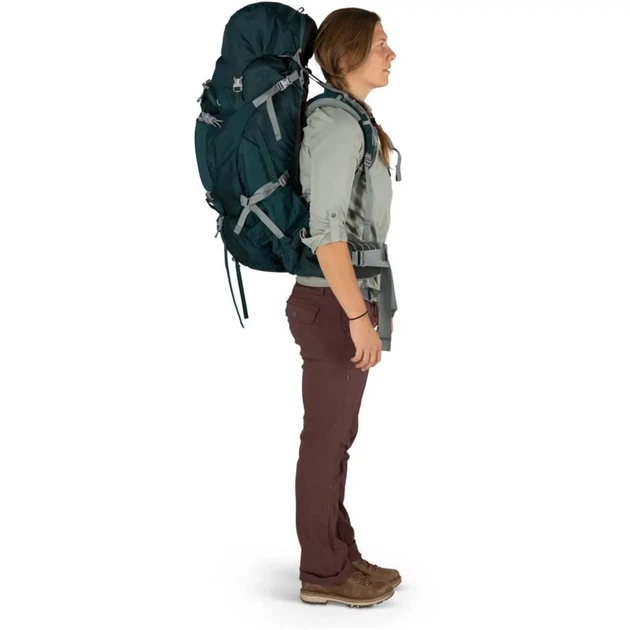Рюкзак туристический Osprey Ariel Plus 70 Night jungle blue M/L (100003831) - Фото 5 Рюкзак туристический Osprey Ariel Plus 70 Night jungle blue M/L (100003831) - изображение 5