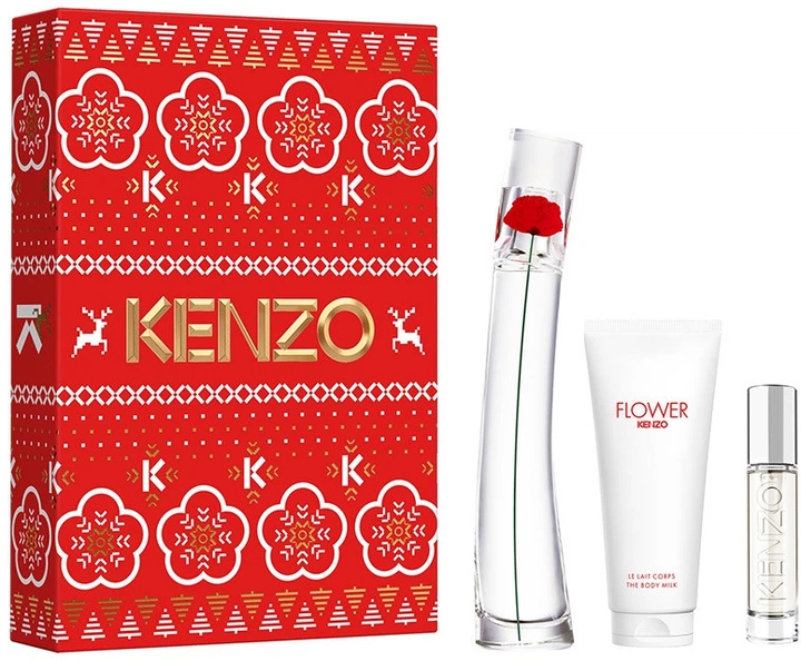 Zestaw damski Kenzo Flower Woda perfumowana 50 ml + Mleczko do ciała 75 ml + Miniaturka Woda perfumowana 10 ml (3274872497733) - Zdjęcie 1 Zestaw damski Kenzo Flower Woda perfumowana 50 ml + Mleczko do ciała 75 ml + Miniaturka Woda perfumowana 10 ml (3274872497733) - obraz 1