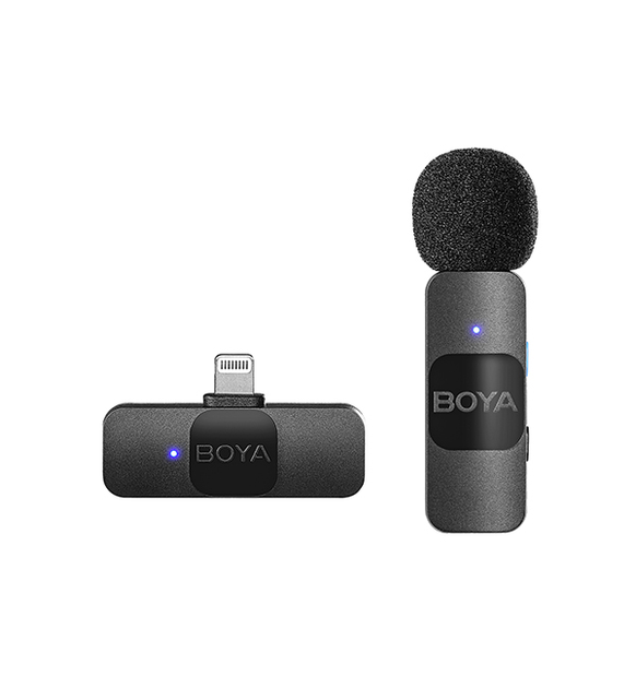 Беспроводной петличный микрофон BOYA BY-V1 с разъёмом Lightning для iPhone и iPad - Фото 1 Беспроводной петличный микрофон BOYA BY-V1 с разъёмом Lightning для iPhone и iPad - изображение 1