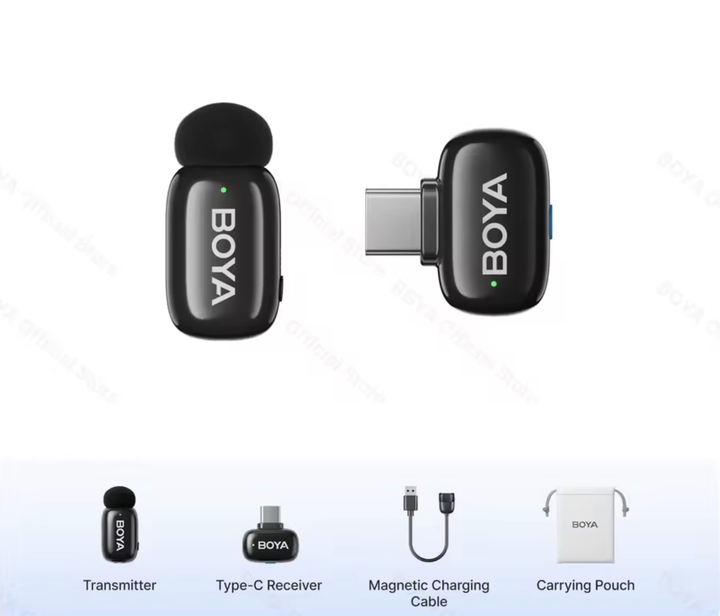 Беспроводной петличный микрофон Boya Mini-17 Type-C для Android / iPhone 15/16 / ПК - Фото 1 Беспроводной петличный микрофон Boya Mini-17 Type-C для Android / iPhone 15/16 / ПК - изображение 1