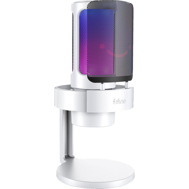 Конденсаторный микрофон FIFINE A8W AmpliGame RGB для ПК, PS4, PS5, Белый - изображение 2