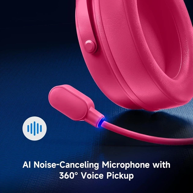 Ігрові бездротові навушники Mchose V9 Pro 7.1 Sound, Bluetooth, 2.4G Pink - Фото 8 Ігрові бездротові навушники Mchose V9 Pro 7.1 Sound, Bluetooth, 2.4G Pink - изображение 8