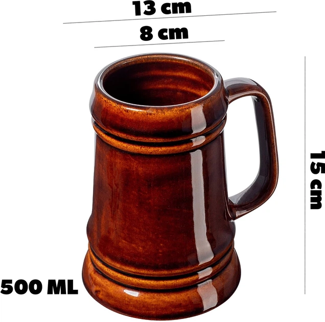 Пивний келих Kadax Olympia керамічний 500 мл 4 шт (5903699480663) - зображення 4