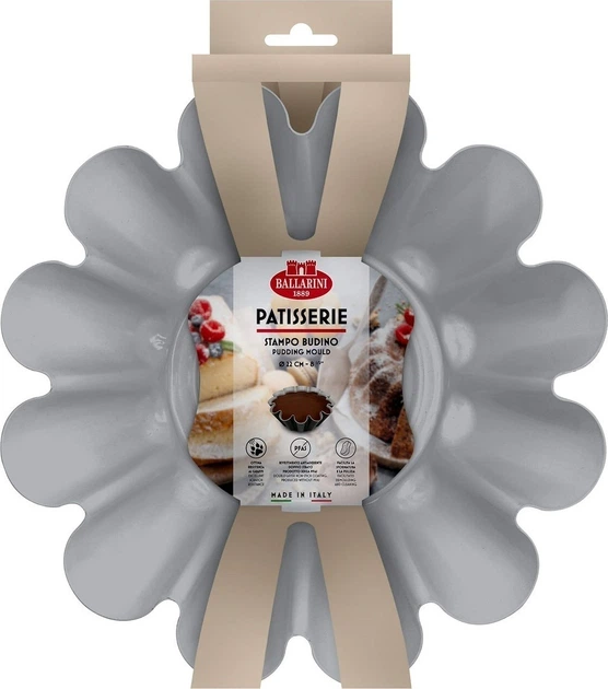 Forma do babki Ballarini Patisserie z falistym brzegiem Szara 22 cm (8003150524558) - obraz 3
