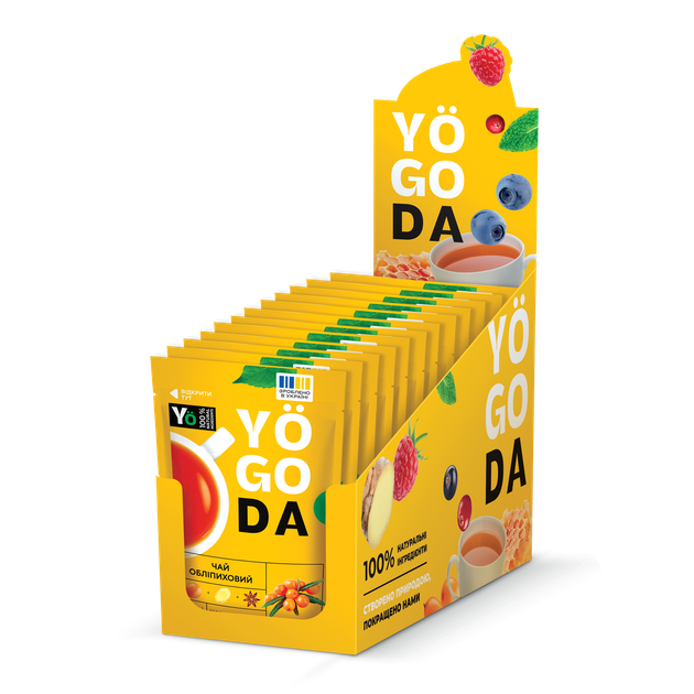 Чай «Обліпиховий» YOGODA З медом 12шт х 50г ШоуБокс 002860 - изображение 4