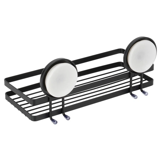 Półka pod prysznic Bathroom Solutions 567008 na przyssawki metalowa 25 x 10 x 8.5 cm Czarna (8721037111713) - obraz 2