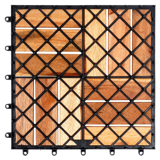 Płytka tarasowa ProGarden 339506 drewniana 30 x 30 cm 9 szt (8720573997904) - obraz 4