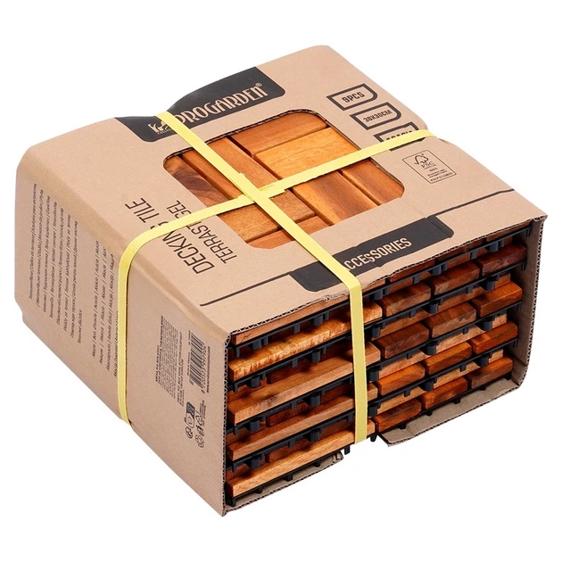 Płytka tarasowa ProGarden 339506 drewniana 30 x 30 cm 9 szt (8720573997904) - obraz 5