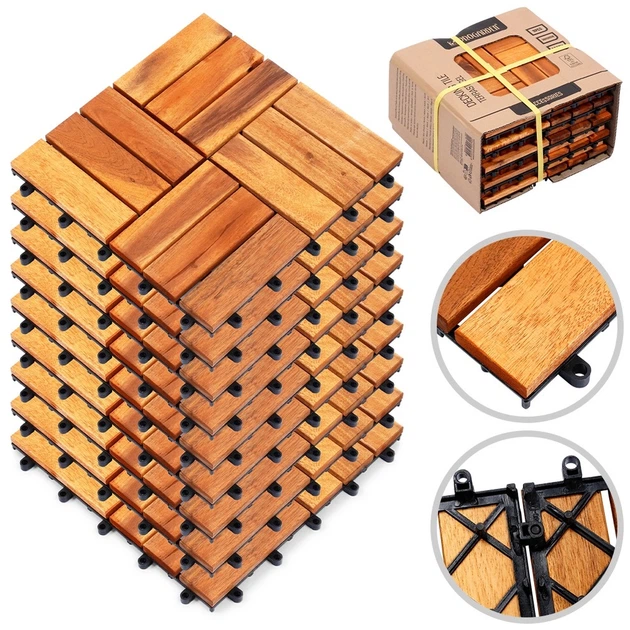 Płytka tarasowa ProGarden 339506 drewniana 30 x 30 cm 9 szt (8720573997904) - obraz 7