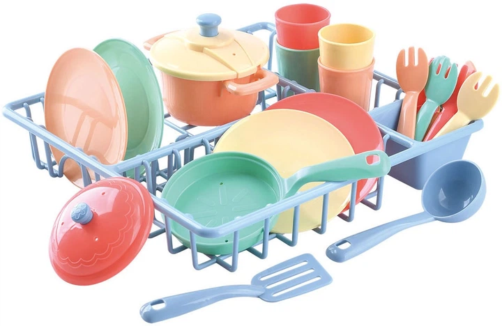 Zestaw zabawek PlayGo Dish Drainer & Kitchenware 23 elementy 4820 (4892401048202) - obraz 2