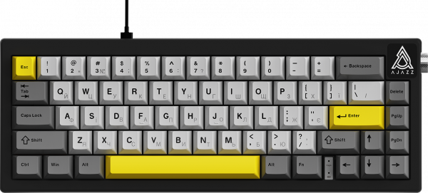 Клавиатура Ajazz ak650 Moon Yellow switches Gray White Yellow (ak650-my-gwy) - Фото 1 Клавиатура Ajazz ak650 Moon Yellow switches Gray White Yellow (ak650-my-gwy) - изображение 1