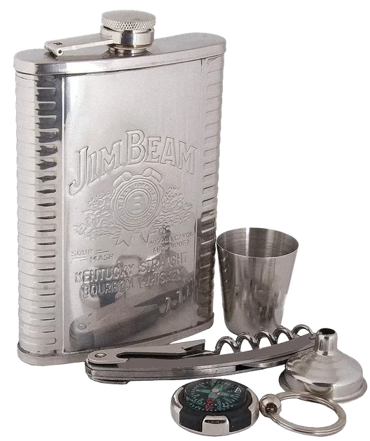 Подарунковий набір Фляга + Компас + Мультиніж + Чарка Jim Beam 255мл - Фото 3 Подарунковий набір Фляга + Компас + Мультиніж + Чарка Jim Beam 255мл - изображение 3