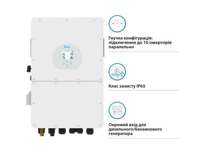 Гібридний сонячний інвертор (hybrid) Deye SUN-25K-SG02HP3-EU - изображение 3