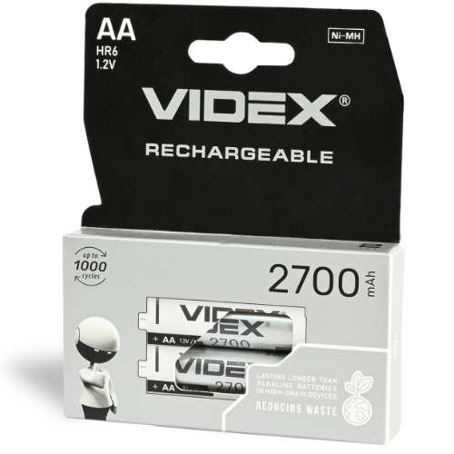 Акумулятор AA/HR06 2700mAh (бл-2шт) Videx - Фото 1 Акумулятор AA/HR06 2700mAh (бл-2шт) Videx - зображення 1