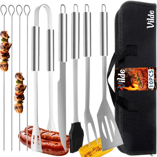 Zestaw przyborów do grilla Orion 489298 stalowy w etui 10 elementów (5904316474232) - obraz 4