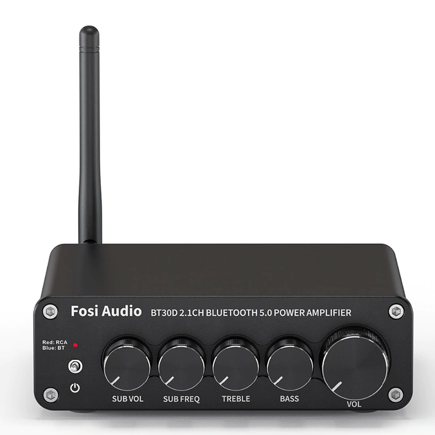 Підсилювач звуку Fosi Audio BT30D black + блок живлення 24V. Bluetooth 5.0, 2x50W+100W - Фото 1 Підсилювач звуку Fosi Audio BT30D black + блок живлення 24V. Bluetooth 5.0, 2x50W+100W - зображення 1