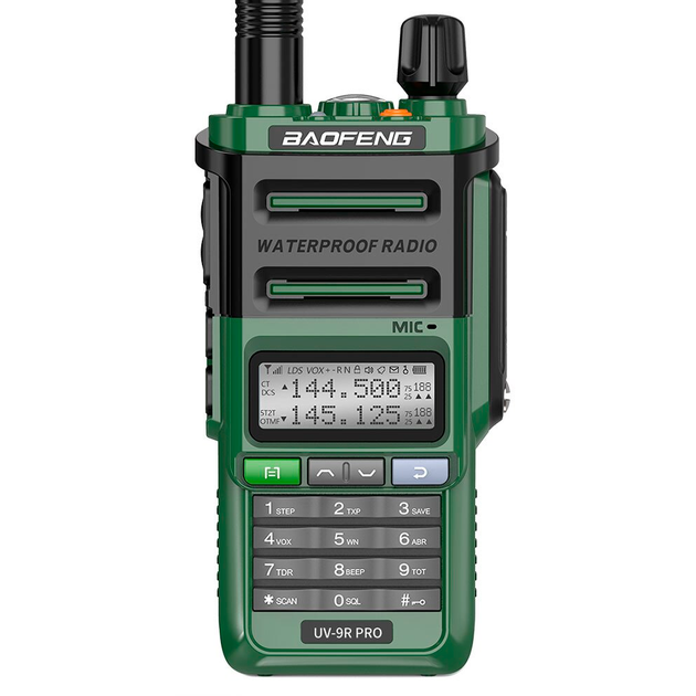 Рація Baofeng UV-9R Pro V2 green 1800 mAh IP67 - Фото 1 Рація Baofeng UV-9R Pro V2 green 1800 mAh IP67 - зображення 1