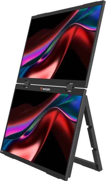 Монітор 15.6″ Verbatim Dual Portable Monitor (0023942324034) - зображення 4
