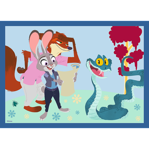 Набір пазлів Trefl 4в1 Пригодницький Зоотрополіс 35 + 48 + 54 + 70 елементів 34677 (5900511346770) - зображення 3