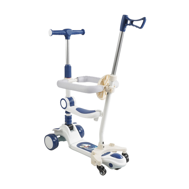 Самокат детский 5в1 Skyper GH-51784 с родительской ручкой, со светящимися колёсами, украинским озвучиванием, защитным бампером и дополнительными колёсами, от 1,5 лет - изображение 7