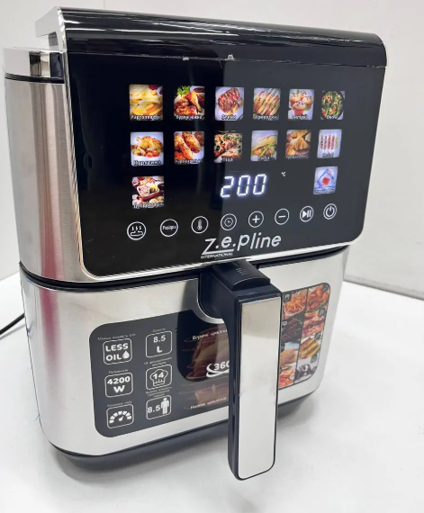 Фритюрница без масла Zepline ZP-00339, 13 л, двойная чаша чорная + силиконовая форма - Фото 5 Фритюрница без масла Zepline ZP-00339, 13 л, двойная чаша чорная + силиконовая форма - изображение 5