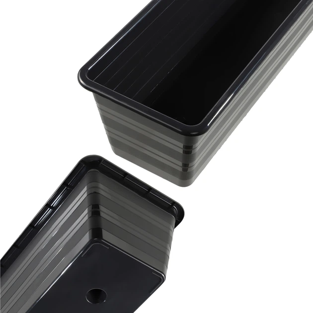 Горщик балконний Kadax Catí 40 см Антрацитовий 6 шт. (K10190) - зображення 2