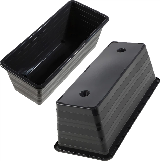 Горщик балконний Kadax Catí 40 см Антрацитовий 6 шт. (K10190) - зображення 3