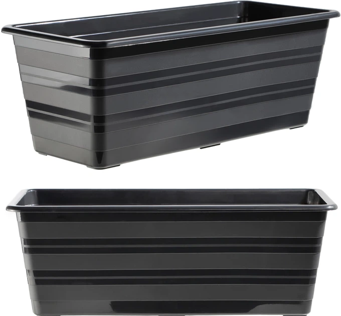 Горщик балконний Kadax Catí 40 см Антрацитовий 6 шт. (K10190) - зображення 4