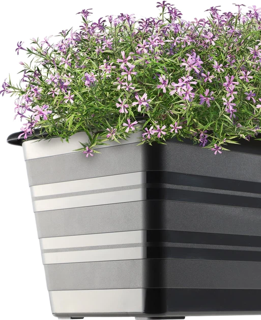 Горщик балконний Kadax Catí 40 см Антрацитовий 6 шт. (K10190) - зображення 8