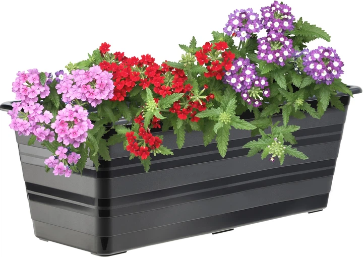 Горщик балконний Kadax Catí 40 см Антрацитовий 6 шт. (K10190) - зображення 9