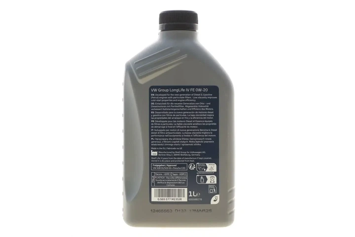 Оливи моторні LongLife IV SAE 0W20 (1 Liter) (Multi Logo) VAG GS65577M2 206479, 830077271, 83212365926 - зображення 3