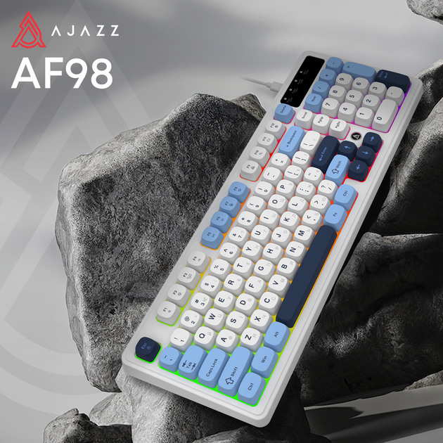 Клавиатура проводная Ajazz AF98 USB White-Blue (AF98-GB) - изображение 6