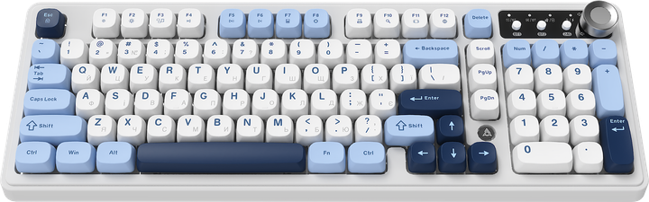Клавіатура бездротова Ajazz AF98 Plus Wireless/Bluetooth/USB White
