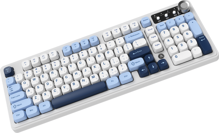 Клавіатура бездротова Ajazz AF98 Plus Wireless/Bluetooth/USB White