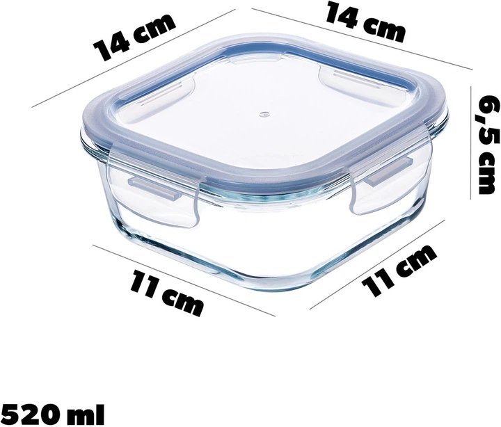 Контейнери Kadax скляні з кришкою 3 шт (5903699496718) - зображення 3