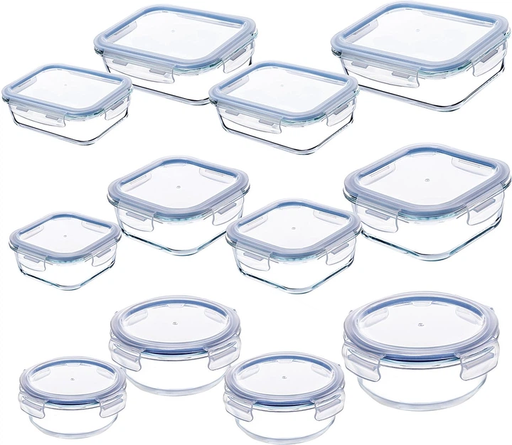 Zestaw szklanych pojemników Kadax z pokrywkami 12 szt (5903699483237) - obraz 2