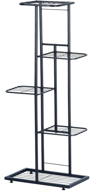Стійка для квітів металева Vilde 5-рівнева 96 см Чорна (5904316453534) - зображення 4