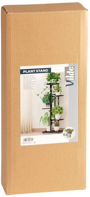 Стійка для квітів металева Vilde 5-рівнева 96 см Чорна (5904316453534) - зображення 5