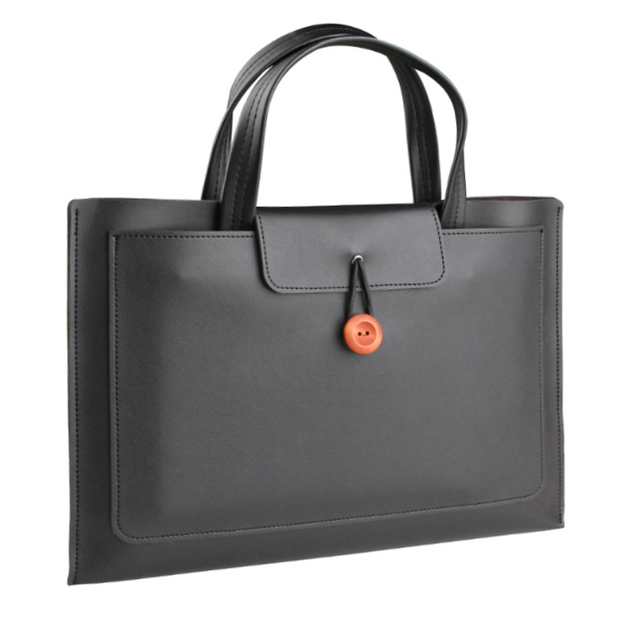 Сумка-чохол для ноутбука 15.6"/16" PU шкіра, Чорна - Фото 1 Сумка-чохол для ноутбука 15.6"/16" PU шкіра, Чорна - изображение 1