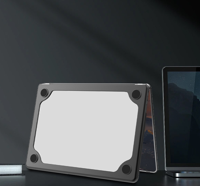 Чохол-рамка захисний для MacBook (прозорий, ультратонкий 0.35 мм, передня + задня панель), Air 13.3 (1932/2337) - изображение 2