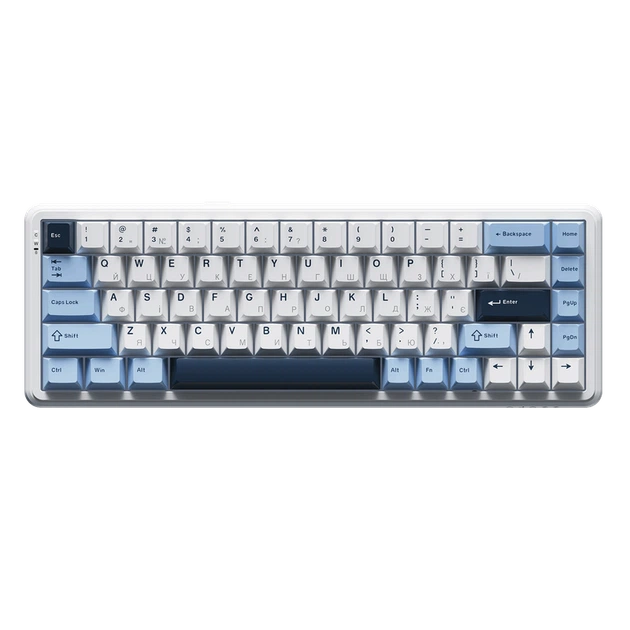 Клавіатура механічна бездротова Ajazz AK680 MAX (8+8K) Magnetic Switch RGB Wireless/BT/USB White - Фото 1 Клавіатура механічна бездротова Ajazz AK680 MAX (8+8K) Magnetic Switch RGB Wireless/BT/USB White - зображення 1