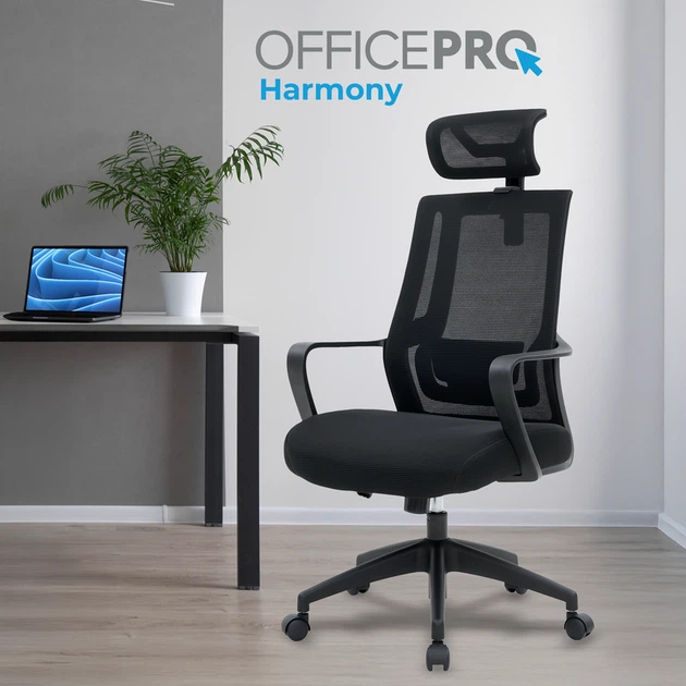 Крісло офісне OfficePro Harmony OC310-B-B-B - зображення 7
