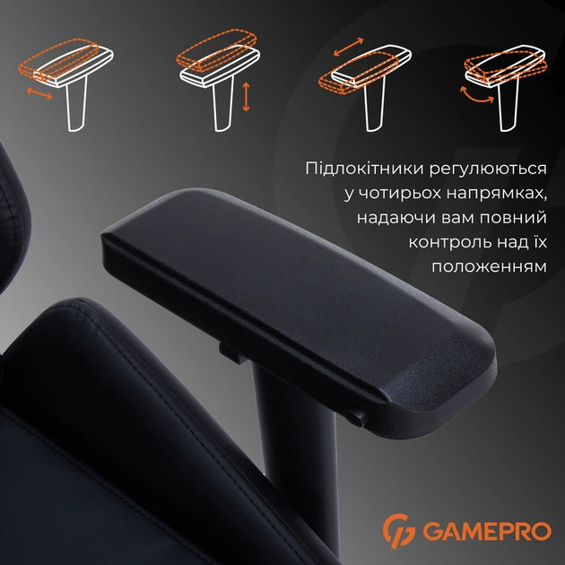Крісло ігрове GamePro GC695B - зображення 12