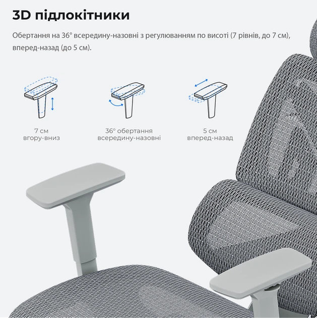 Крісло ігрове Anda Seat X-Air Mega Size XL Mesh Gray - изображение 15