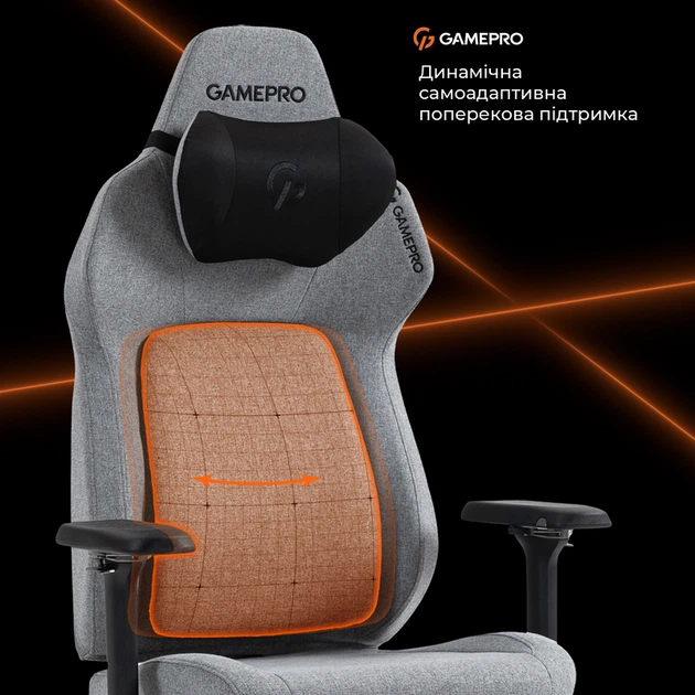 Крісло ігрове GamePro GC925G Gray - Фото 11 Крісло ігрове GamePro GC925G Gray - изображение 11