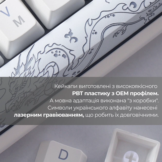 Механічна клавіатура Ducky One 3 Mini Cherry MX Brown RGB White UA - изображение 9