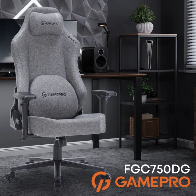 Крісло ігрове GamePro FGC750DG Fabric Dark Gray - изображение 10