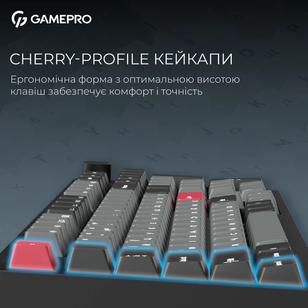 Бездротова механічна клавіатура GamePro Asgard Drakkar (MK305BK) - зображення 14